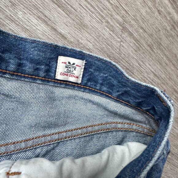 Levis 501 Jeans Womens White Oak Cone Denim Selvedge Distressed Button Fly 28x26 - Picture 3 of 13